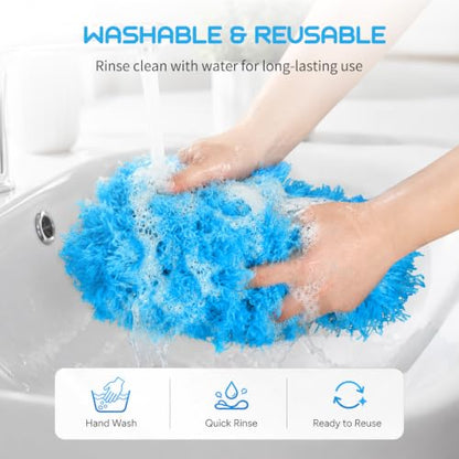 Ceiling Fan Cleaner Duster with Extendable Pole – Reusable Microfiber Dusting Tool