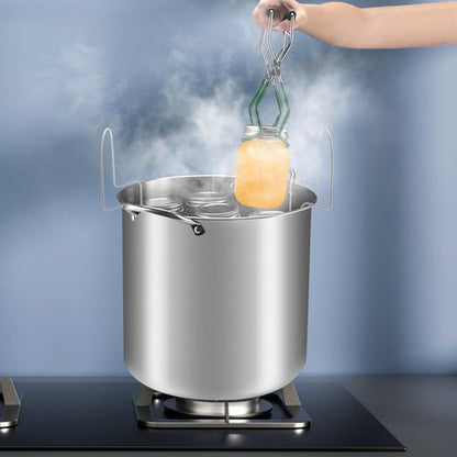 Fulgutonit Stainless Steel 21.5QT Water bath Canning Pot with Rack & Lid, Canning Supplies Starter Kit and 6 Pieces Canning Tools Set, Water bath Canner for Beginner