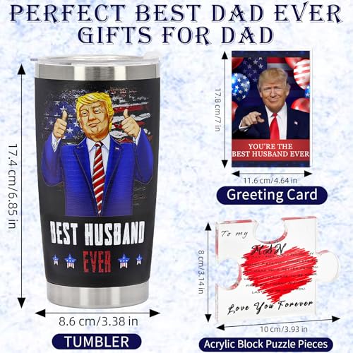Modern Funny Gift Set for Husband - Stainless Steel Mug & Card Box