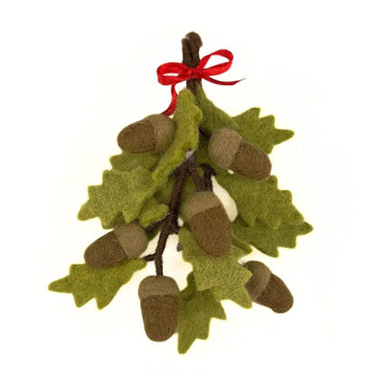 Autumn Acorn Handmade Felt Flower Wreath - Christmas & Fall Door Decor