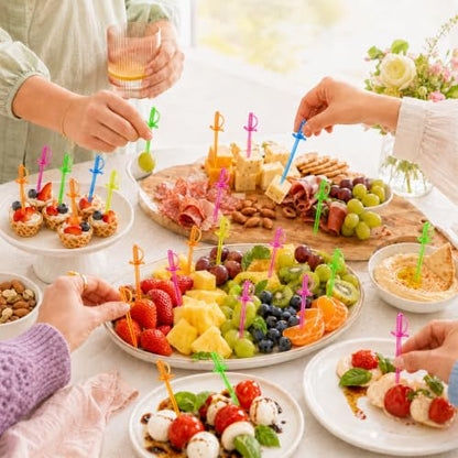 200PCS Cocktail Sword Toothpicks - Colorful Mini Sword Garnishes