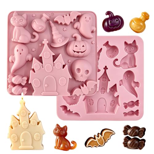 Halloween Silicone Mold with 10 Shapes - Pink Variation of This Listing