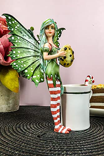 Fairy Collector Figurine - Amy Brown Christmas Fairy with Cookie & Candy Cane