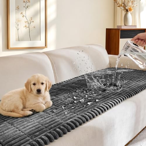 Waterproof Couch Cover for Dogs & Pets - 27.6 x 59.1 Inches - Dark Grey
