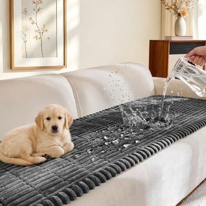 Waterproof Couch Cover for Dogs & Pets - 27.6 x 59.1 Inches - Dark Grey