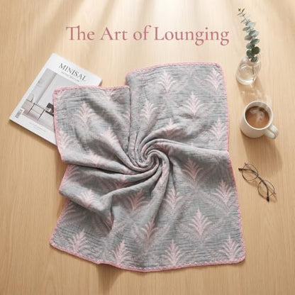 All-Season 4-Layer Cotton Muslin Quilt Blanket - Breathable & Soft