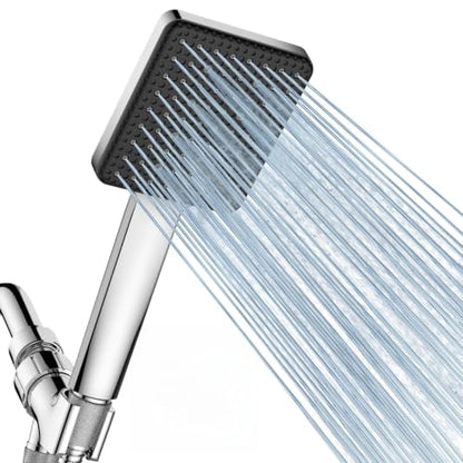 FEELSO Chrome Handheld Shower Head with 6 Modes & Magnetic Cleaning Panel