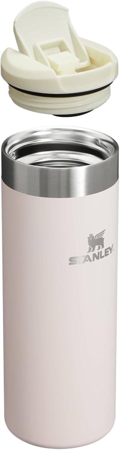Stanley AeroLight Transit Bottle 16 oz - Lightweight Insulated Stainless Steel | Leak-Resistant Lid | Rose Quartz