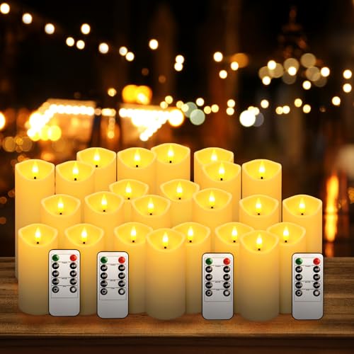 72 Pack Ivory Flameless LED Candles with Remote Control - Realistic Flickering & Timer