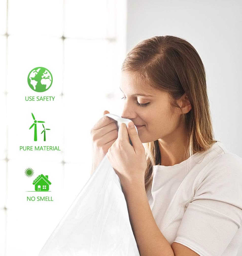Teivio 8 Gallon Unscented Trash Bags - 300 Count Thick Bathroom & Kitchen Liners | Clear Plastic