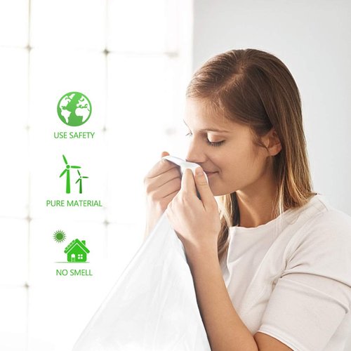 8 Gallon 200 Counts Unscented Medium Trash Bags,Fit 7,8,9,10 Gal Garbage Bags by Teivio, 30 Liter Thick Bathroom Can Bin Liners,Plastic Bags for Home Office Kitchen, Clear