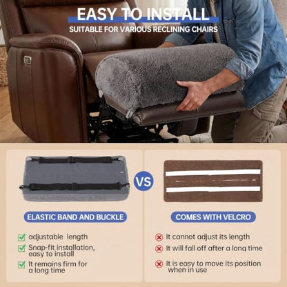 Foot Rest Pillow for Recliner - Memory Foam Leg Cushion 20 Inch Gray 1