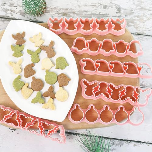 Mini Christmas Cookie Cutter Set for Pet Treats and Snacks - 6 Shapes - Christmas-1