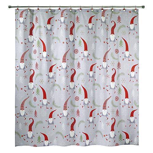Christmas Gnome Shower Curtain - Holiday 72x72 Bathroom Decor - Variation of Shower Curtain
