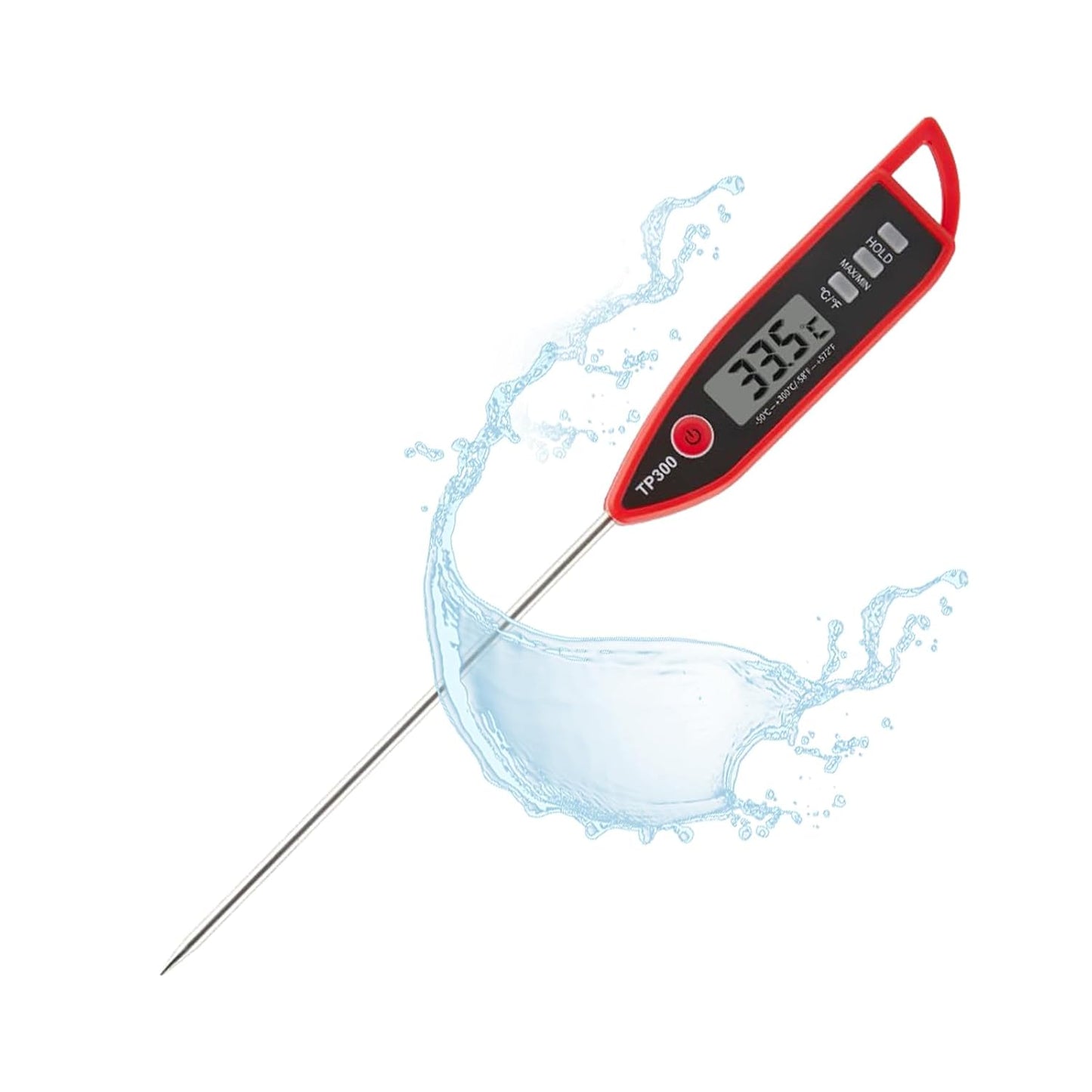 YFL Digital Meat Thermometer - Instant Read Cooking Thermometer with Large LCD Display for BBQ, Grill & Oven