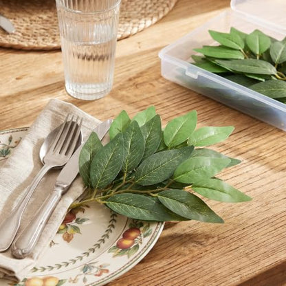 Artificial Italian Ruscus Greenery Stems for Small Arrangements, 30 Pack