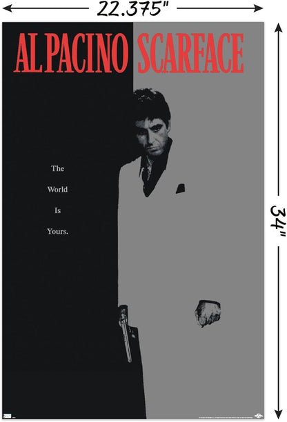 Scarface Wall Poster - Unframed Movie Art Print | 34" L x 22.4" W for Home Decor
