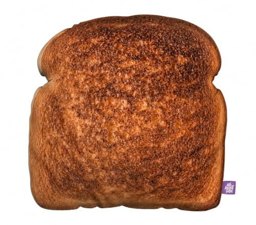 Large 26-Inch Toast Pillow - Realistic 3D Novelty Food Decor, All About Vibe