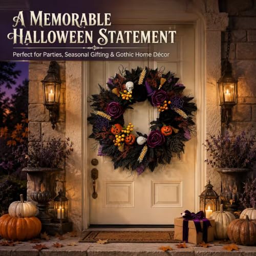 Halloween Front Door Wreath for Seasonal Decor