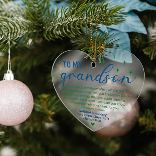Personalized Acrylic Ornament for Grandma & Grandpa - Holiday Gift, Graduation Keepsake