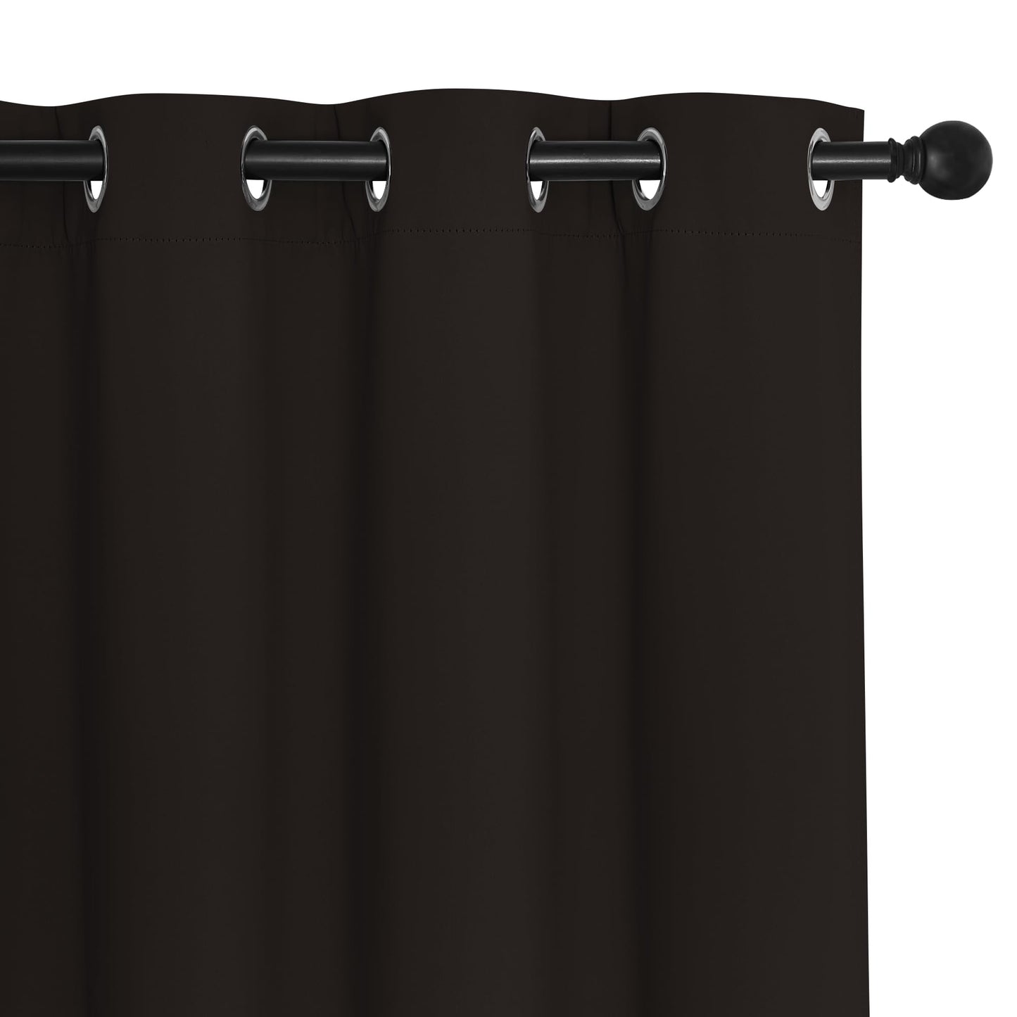 NICETOWN Room Darkening Curtains for Nursery, Grommet Thermal Insulated Light Blocking Window Treatments Sound Reducing for Bedroom, W37 x L72, 2 Panels, Toffee Brown