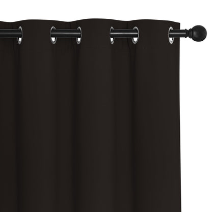 NICETOWN Room Darkening Curtains for Nursery, Grommet Thermal Insulated Light Blocking Window Treatments Sound Reducing for Bedroom, W37 x L72, 2 Panels, Toffee Brown