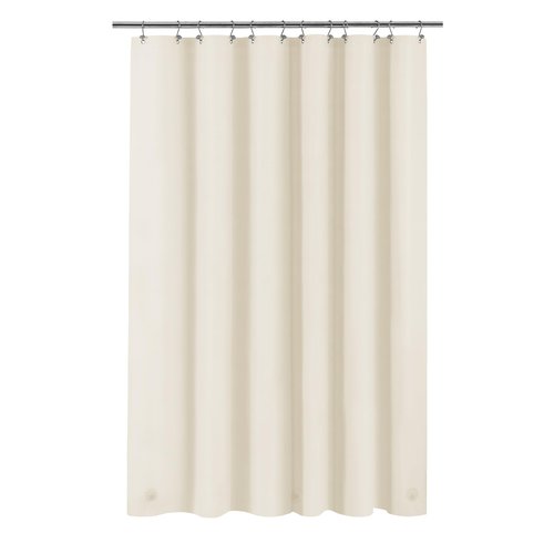 Barossa Design Extra Long Beige Shower Curtain Liner with 3 Magnets - 72" x 84" XL, Waterproof PEVA Lightweight Shower Liner for Bathroom, PVC Free, Metal Grommets - Beige, 72x84