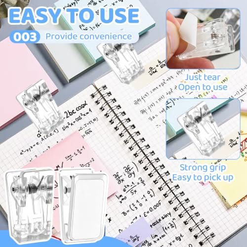 Clear Self Adhesive Wall Clips 20-Pack for Tapestry & Light Items