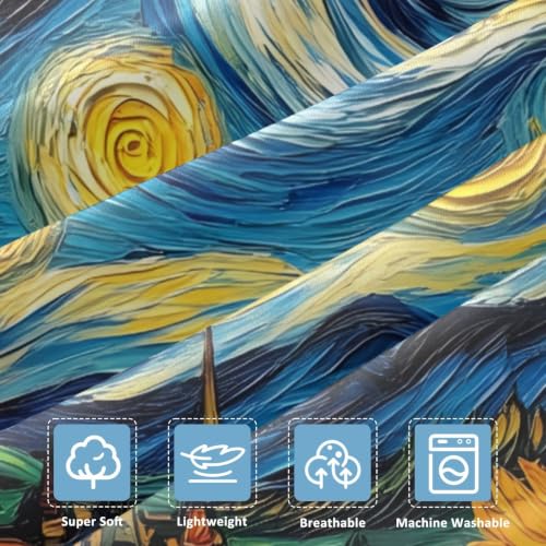 Starry Sunflowers Twin Air Mattress Sheet with Pump Cover 39x75x24in