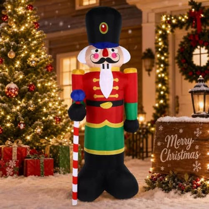 Lighted Christmas Inflatable Nutcracker Large Outdoor Yard Decoration