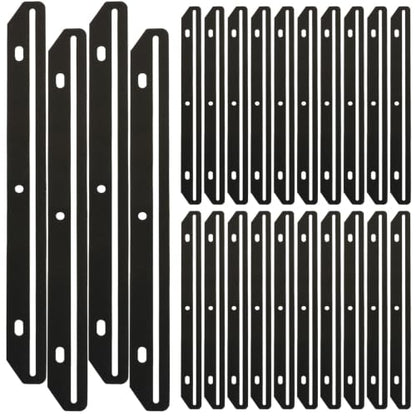 24 Pack Magazine Holders for Binders - Black, Durable Plastic Organizer