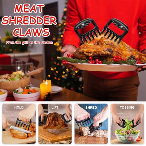 Black 35-Piece Grilling Tools Set with Aluminum Storage Case for Men Dad Gifts