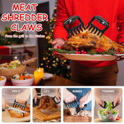 Black 35-Piece Grilling Tools Set with Aluminum Storage Case for Men Dad Gifts