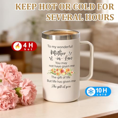 Mother-in-Law Mug 20oz Mothers Day Gift - Meaningful Gift for Mom-in-Law - Durable and Elegant