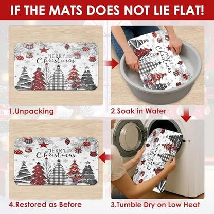 Christmas Tree Bathroom Decor Set with Shower Curtain and Rugs – 4 Pieces
