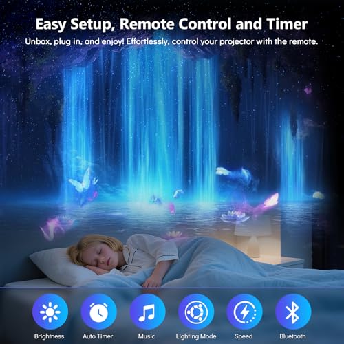 Rossetta 3D Star Projector Galaxy Aurora Planetarium for Bedroom - Pure White