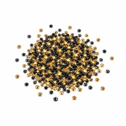 Black and Gold Acrylic Vase Fillers - 1000 Loose Decorative Diamonds