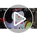 Art Deco 5ft Inflatable Snowman with Rotating LED Lights - Holiday Yard Decor