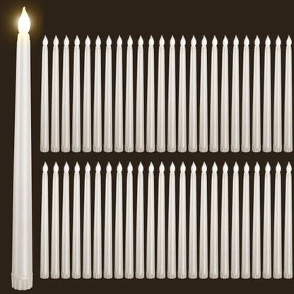 48pcs Flameless LED Taper Candles Bulk Battery Operated for Christmas Halloween Wedding
