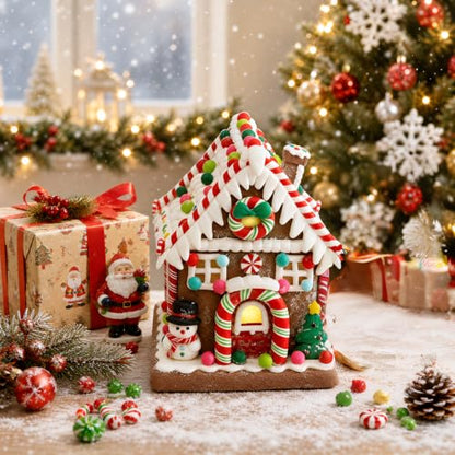 LED Gingerbread House Decorations - Indoor Christmas Village Display