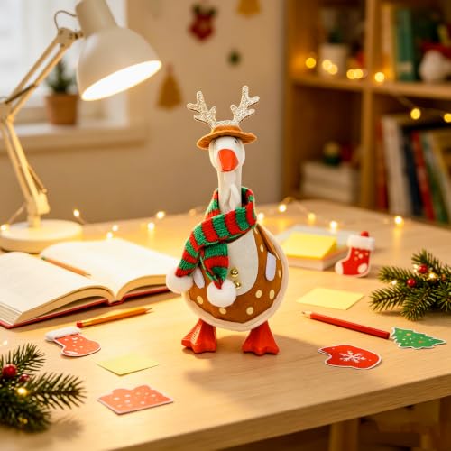 Christmas Reindeer Desk Goose Outfit - Holiday Office Decor Accessory