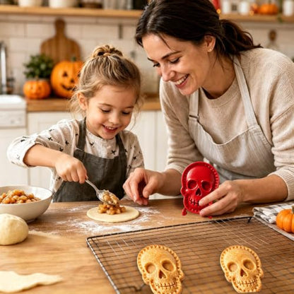 Halloween Mini Pie Mold Set - Fall Baking Dough Press Cutter, Molds-C