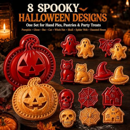 Halloween Mini Hand Pie Mold Set - Pumpkin Shape, Festive Baking Cutter