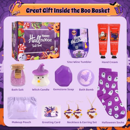 Halloween Gift Basket for Women - 13 Pcs Spooky Holiday Gift Set