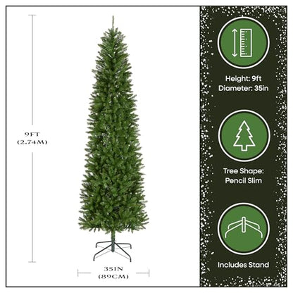 9ft Unlit Kingswood Fir Slim Artificial Christmas Tree - Tree