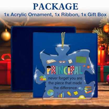 Principal Appreciation Gifts Christmas Puzzle Ornament - Acrylic Hanging Decor