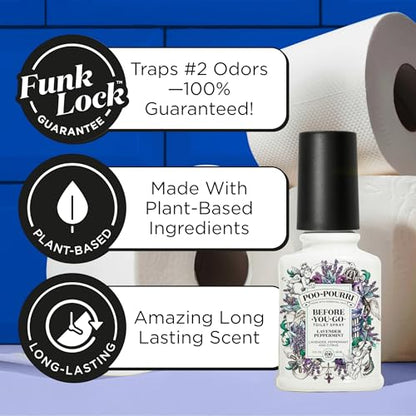 Poo-Pourri Before-You-Go Toilet Spray, Lavender Peppermint, 2 Fl Oz - Lavender, Peppermint and Citrus