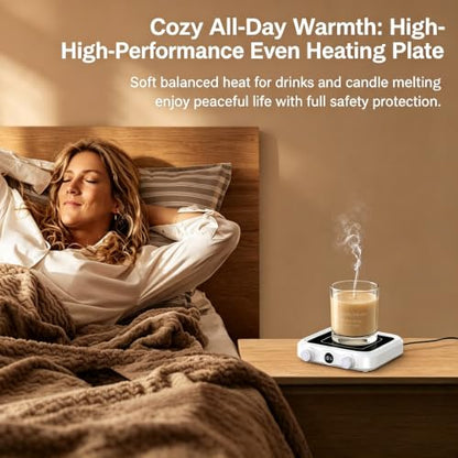 Black Candle Warmer Plate for Coffee Mug Desk Heater 36W - Sproerden