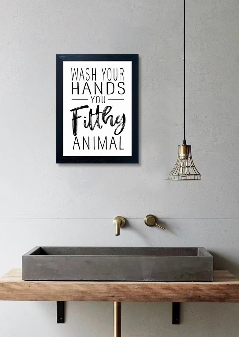 Regine Switzerland Bathroom Decor Wall Art - Black & White Framed Prints for Guest Toilets