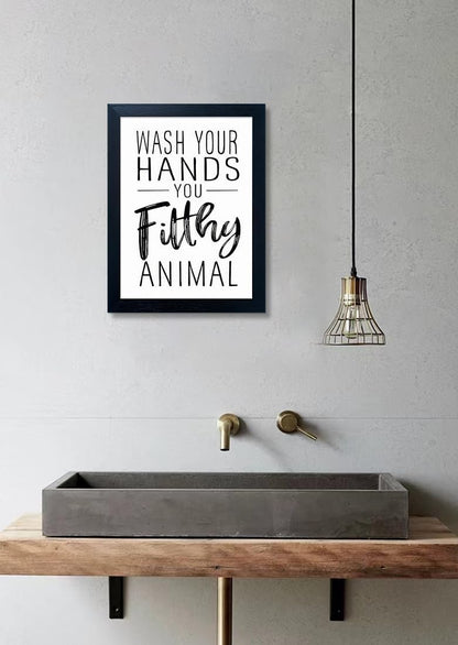 Regine Switzerland Bathroom Decor Wall Art - Black & White Framed Prints for Guest Toilets